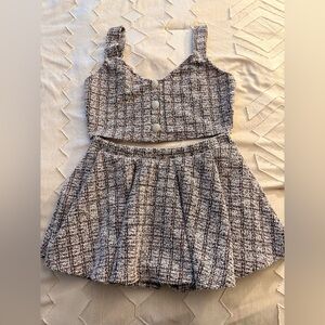 Chic Tweed Two-Piece Set